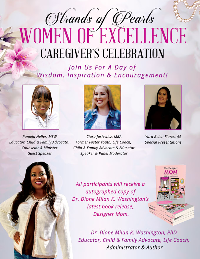 design book launch flyer and author promotion design