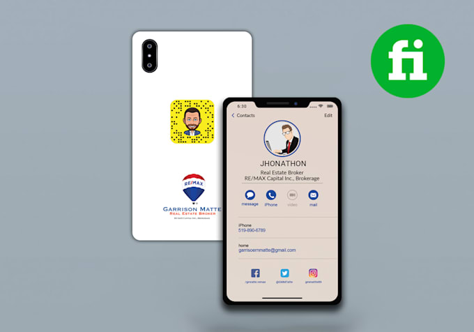 design iphone style business card