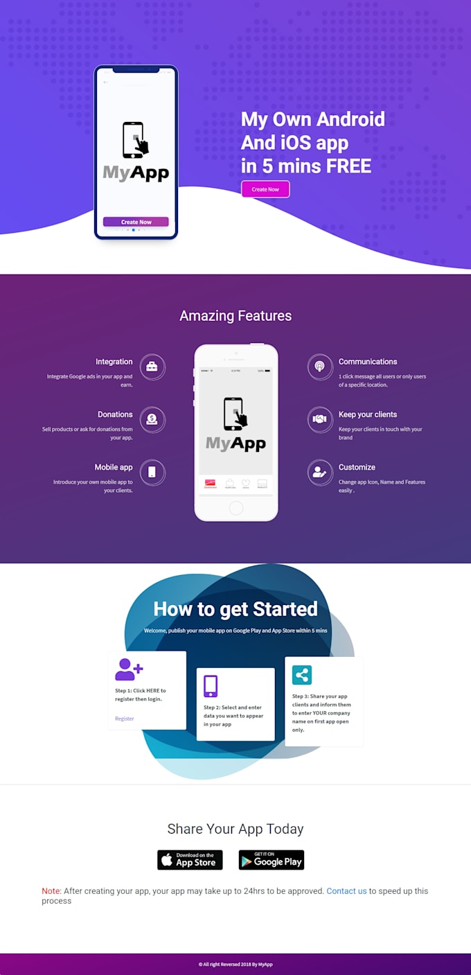 create a wordpress landing page and html landing page