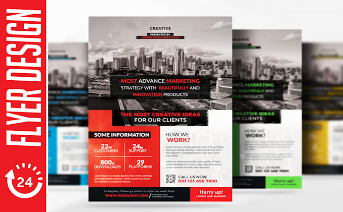 creative flyer, brochure, postcard, leaflet design