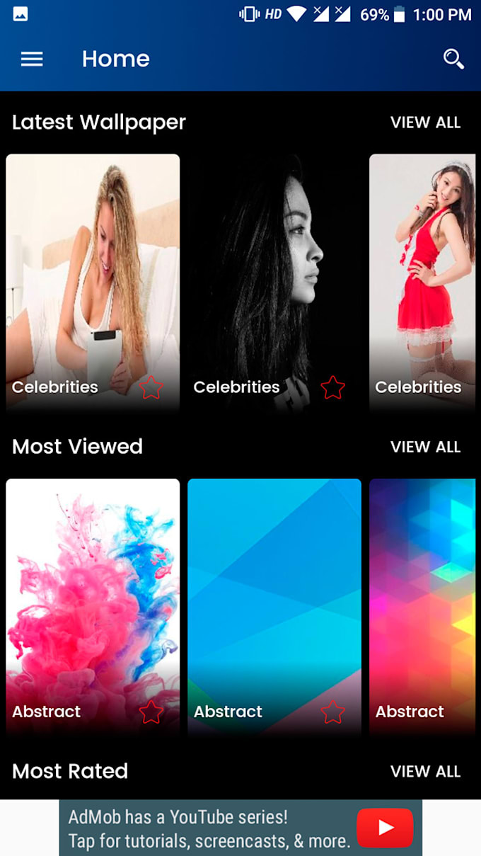 Make professional wallpaper app for android by Firerangestudio | Fiverr