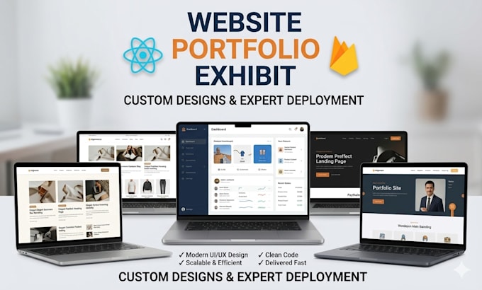 make a customise website with react js and firebase