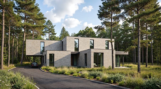 do high quality exterior 3d rendering