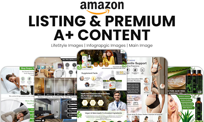 design amazon listing images and premium a plus