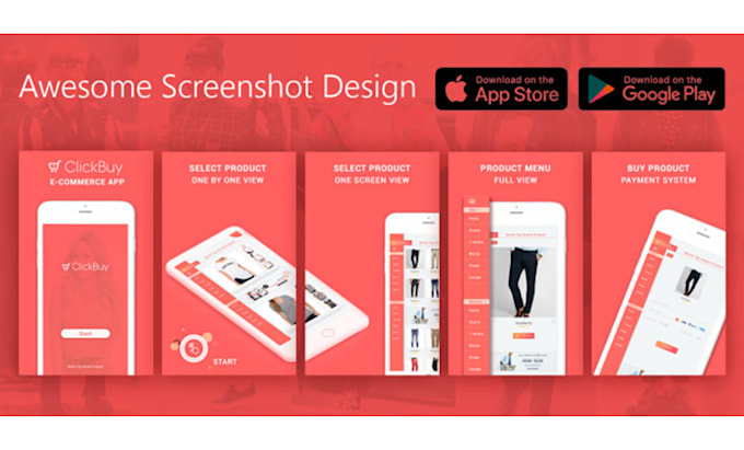 design awesome screenshots for play store or app store