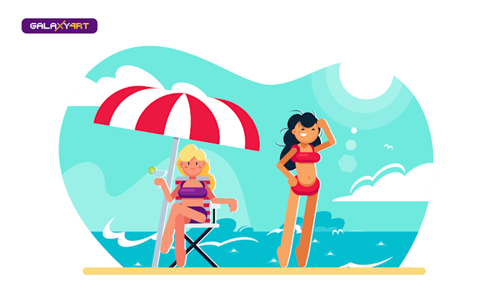 draw your characters in flat design