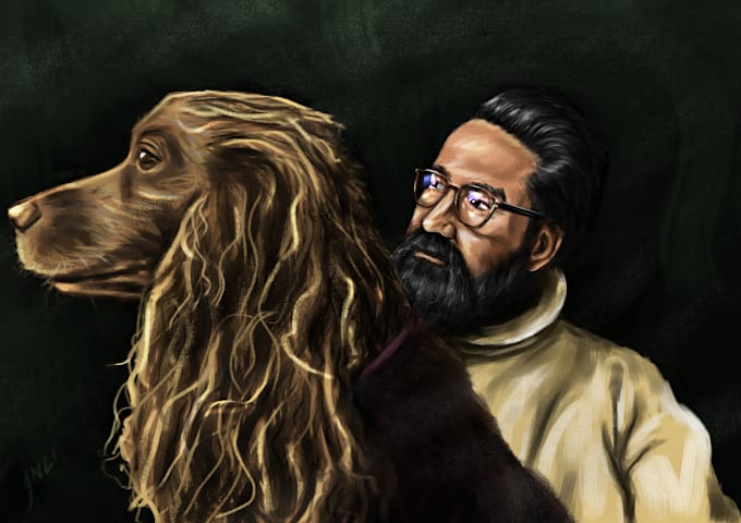 paint your portrait digitally like an oil painting, no ai