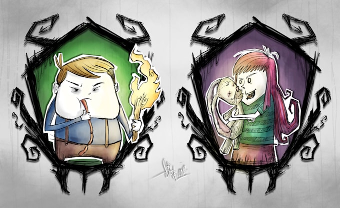 draw you in dont starve, tim burton style