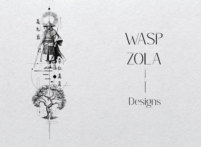 make custom minimal and geometric tattoo design