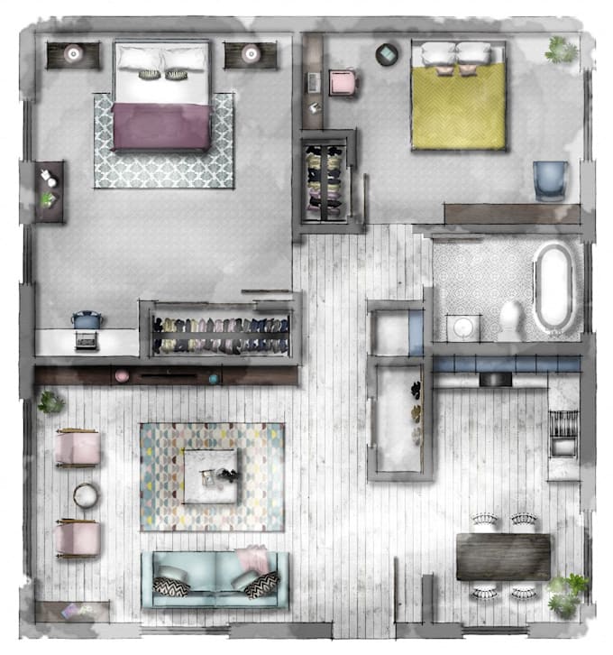 draw 2d floor plans, building section, building elevation