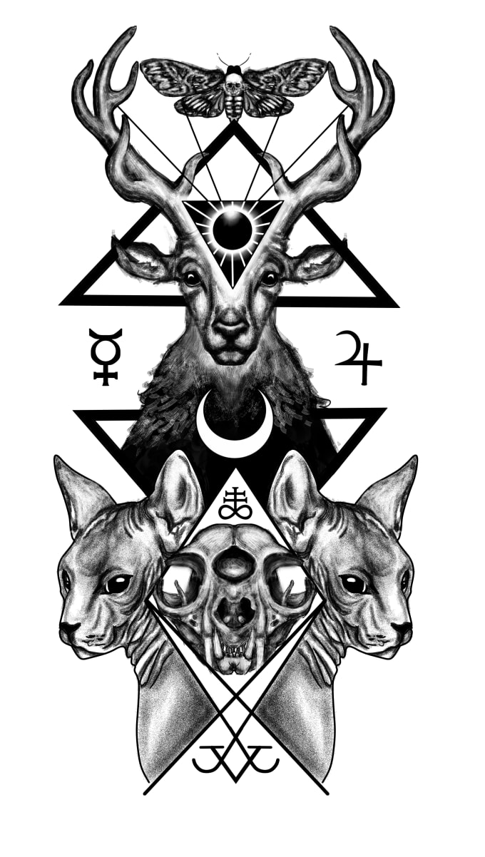 Draw satanic art based on your ideas by Xanderbcreation Fiverr