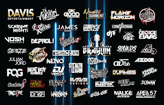 create dj, band, music, rap hip hop, t shirt and business logo