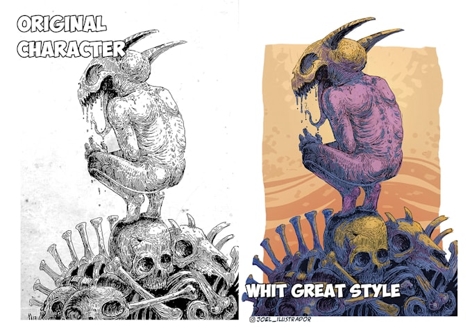 make traditional ink drawings