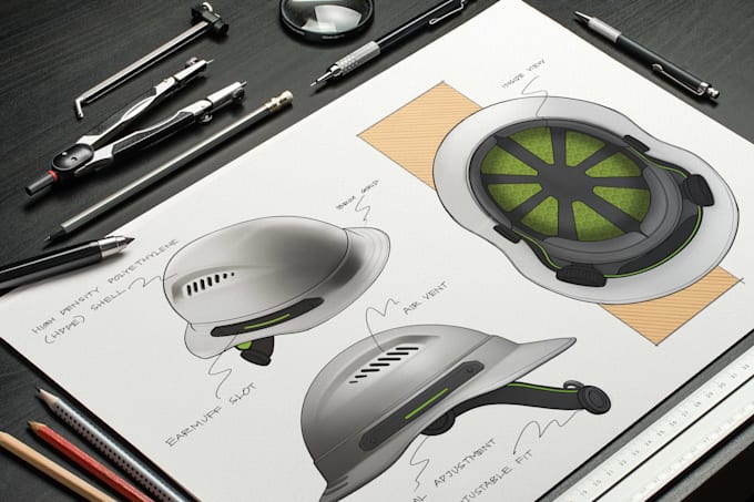 develop an industrial and product design concept by sketches
