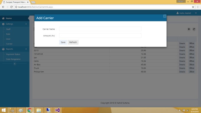 develop web based software as needed