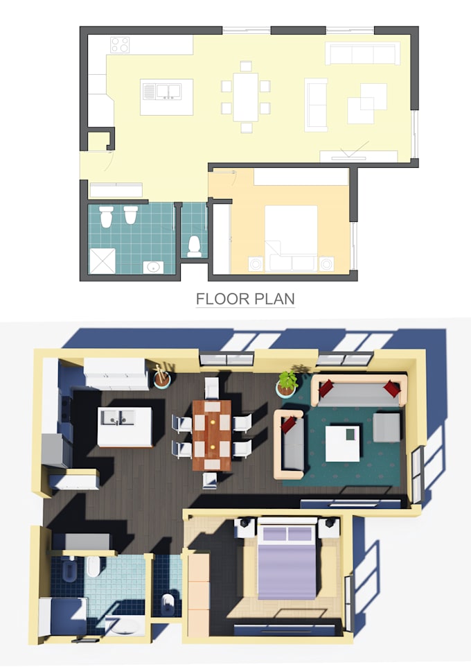 create 3d floor plan of real estate property