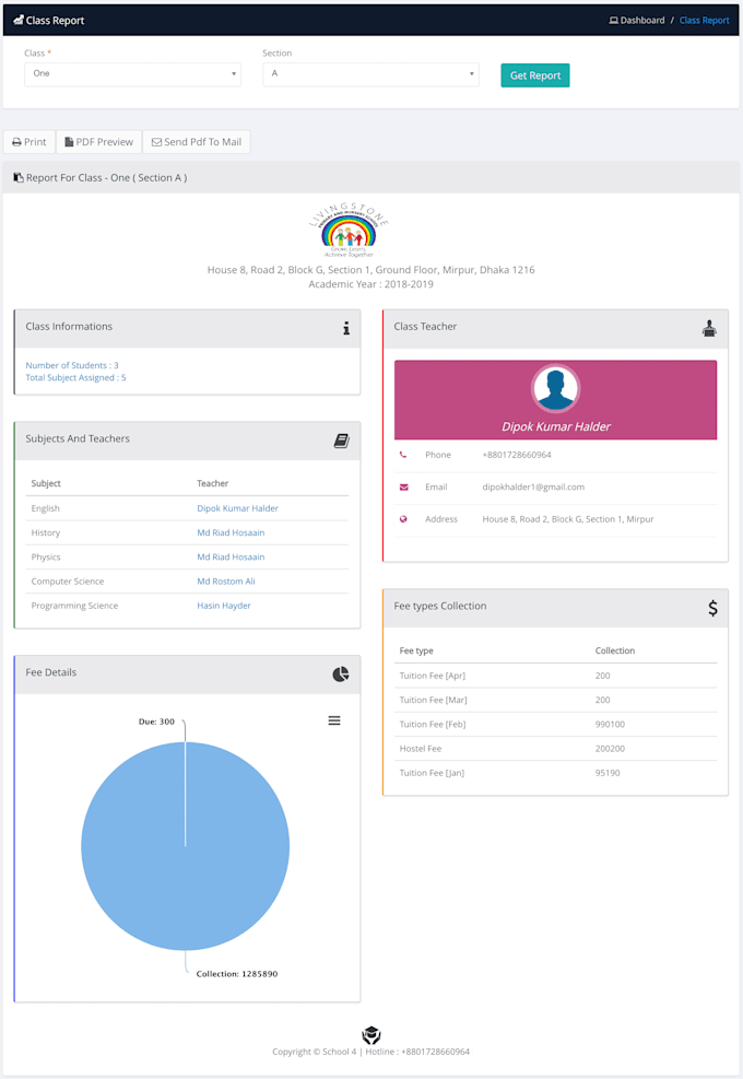 provide school management system