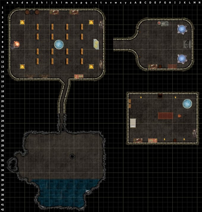 create a dungeon map building for a pen and paper adventure