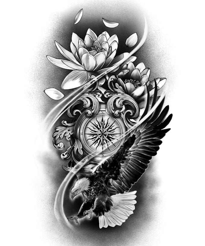 create super artistic tattoo design in any style