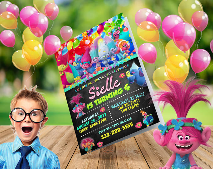 Design for you birthday party invitation cards by Dianaprintart | Fiverr