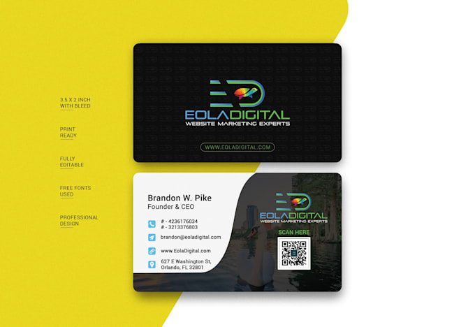 design modern minimalist business card