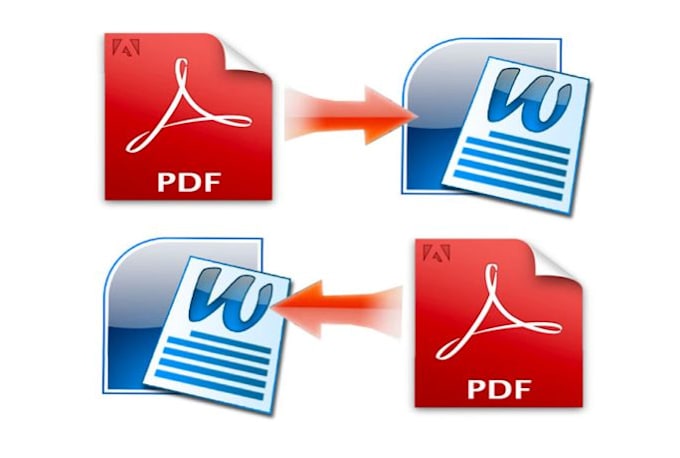 convert pdf to word word to pdf typing of any document 24hr