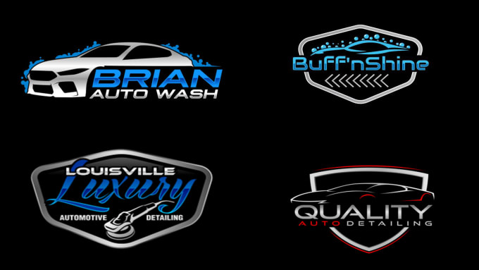 Make unique auto detailing car wash logo design by 
