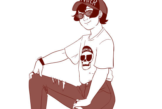 draw a full body digital image of your characters