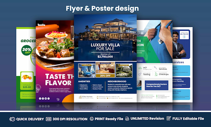 design of your urgent flyer or poster within 24 hours