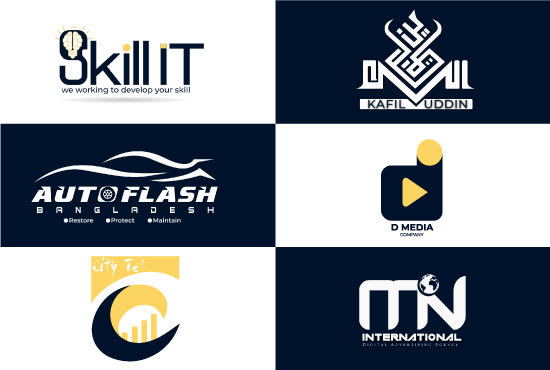 do unique modern minimalist typography business logo design