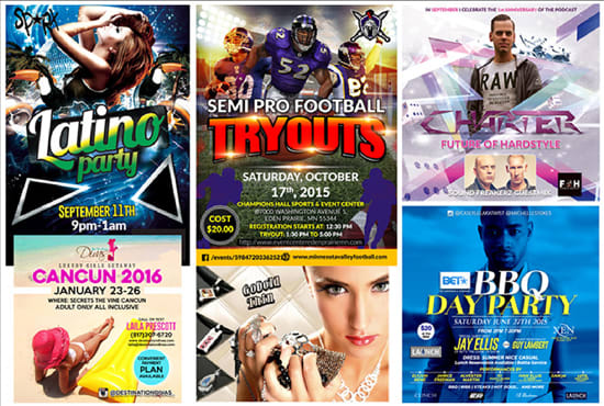 design modern event flyer, party flyer, club flyer or poster