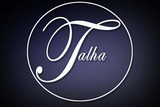 create simple name logo design