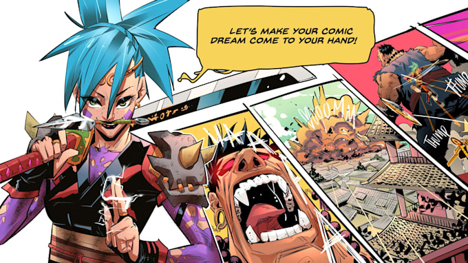 draw your comic in a dynamic style also open as an colorist