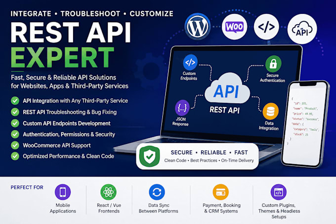 integrate or troubleshoot wordpress and woocommerce rest API