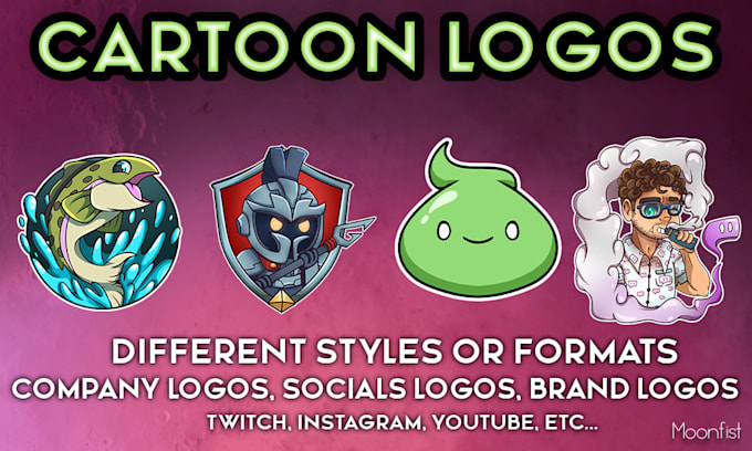create a cartoon logo for your socials and your business