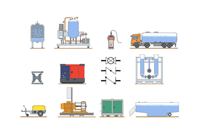 produce schematic icons of equipment for documentation pack