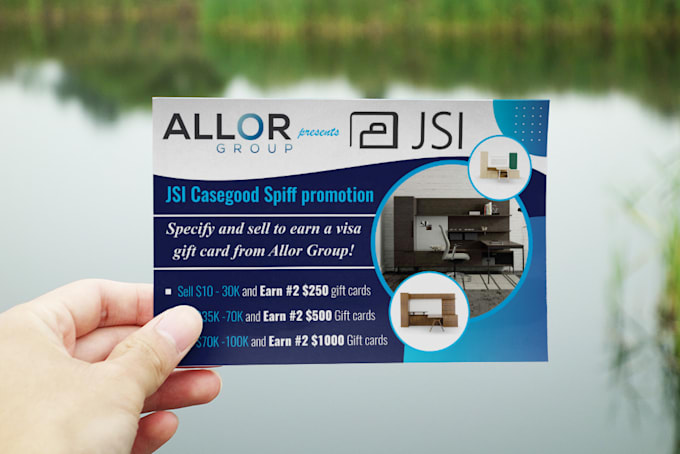 design sales flyer, rack card, postcard, event poster, door hanger