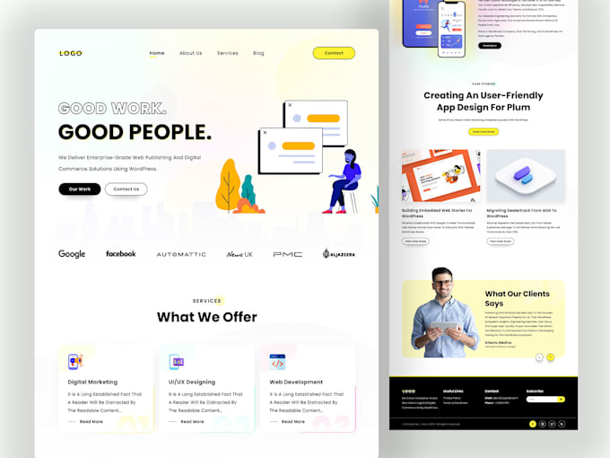 design professional and elegant wordpress website