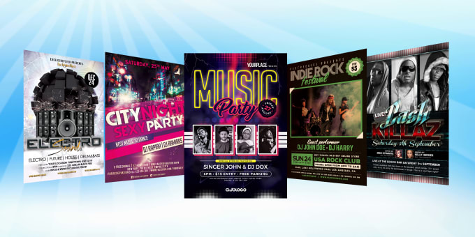 Designs dj musical concert, club night party flyer or poster by ...
