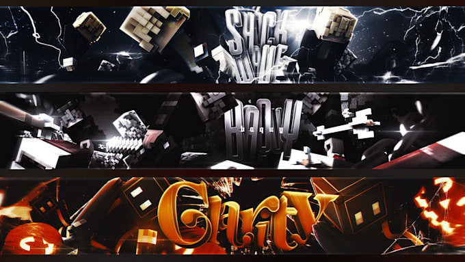 design an awesome minecraft youtube banner for you