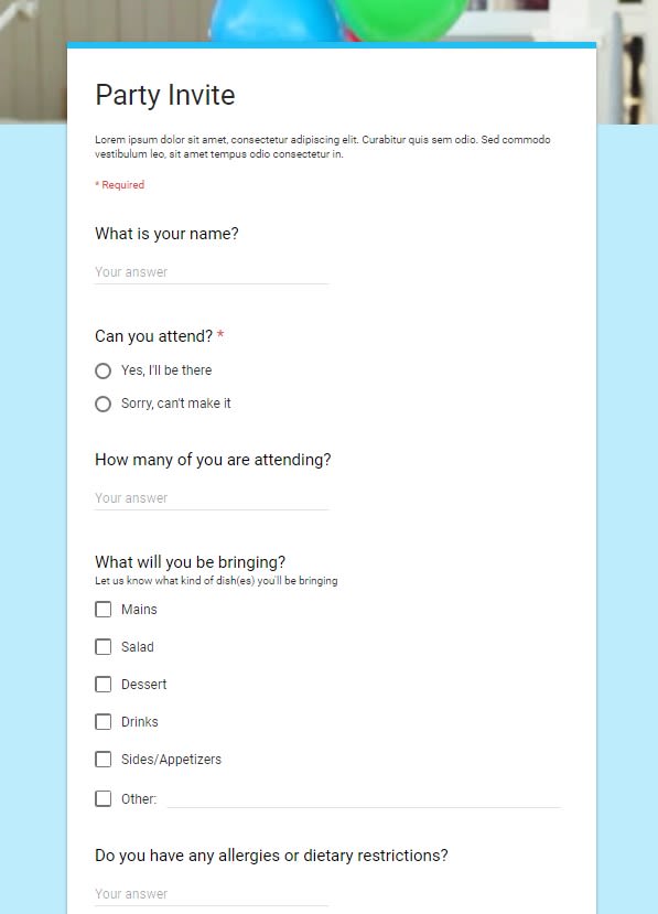 do online survey via google form