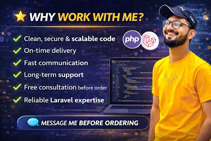 develop a custom PHP or laravel web application professionally