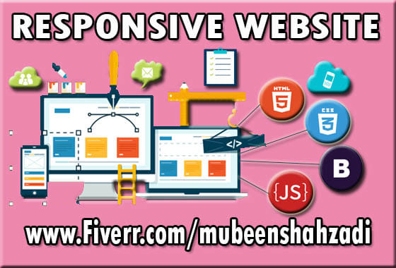 design responsive website in bootstrap, html5 and css3