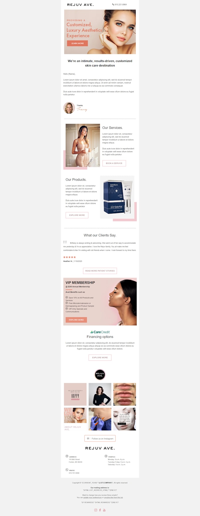 create mailchimp, klaviyo email templates