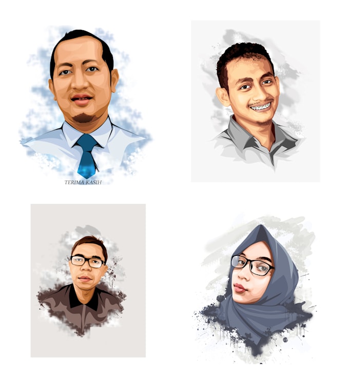 draw vector cartoon for you