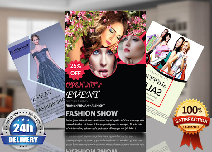 design professional unique fashion flyer design 2hrs