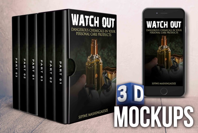 Create a 3d box set, book mockup from your existing 2d ...