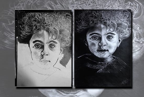 Do A Realistic Pencil Drawing Portrait Sketch By Megapixellk