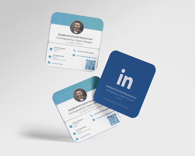 Design professional linkedin business card by Breatherr | Fiverr