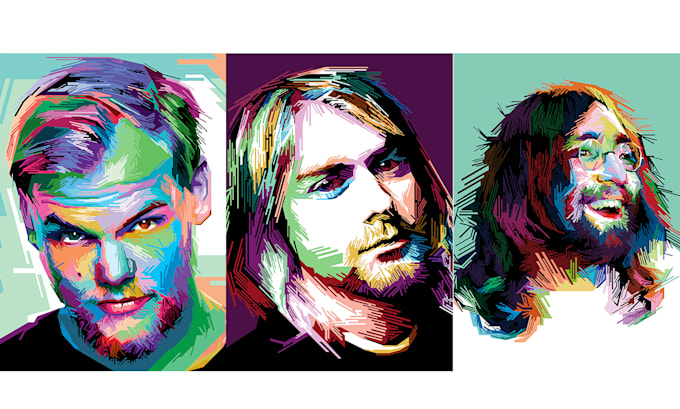 create a stunning geometric pop art portrait for gift